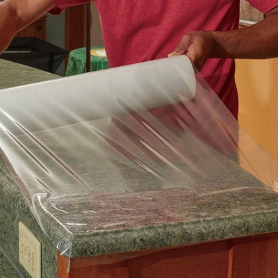 Хорошая цена. Прозрачное PE пола мрамора протектора Countertop гранита защищает фильм предохранения от твердой древесины фильма пластиковый ясный онлайн